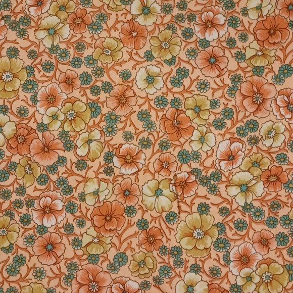 Vintage 60s Psychedelic Orange Floral Tank Top - Picture 2 of 6